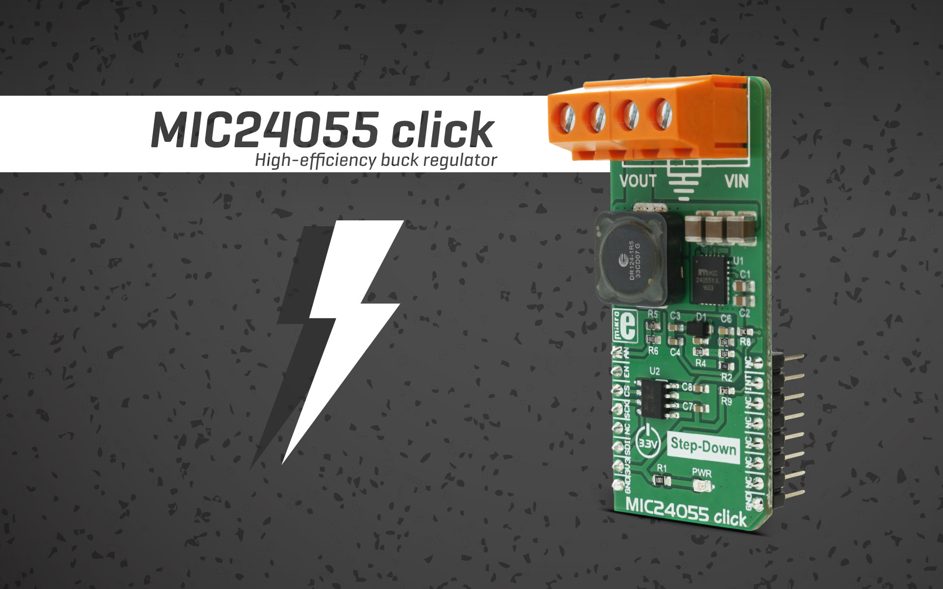 MIC24055 click - step down the voltage - MIKROE