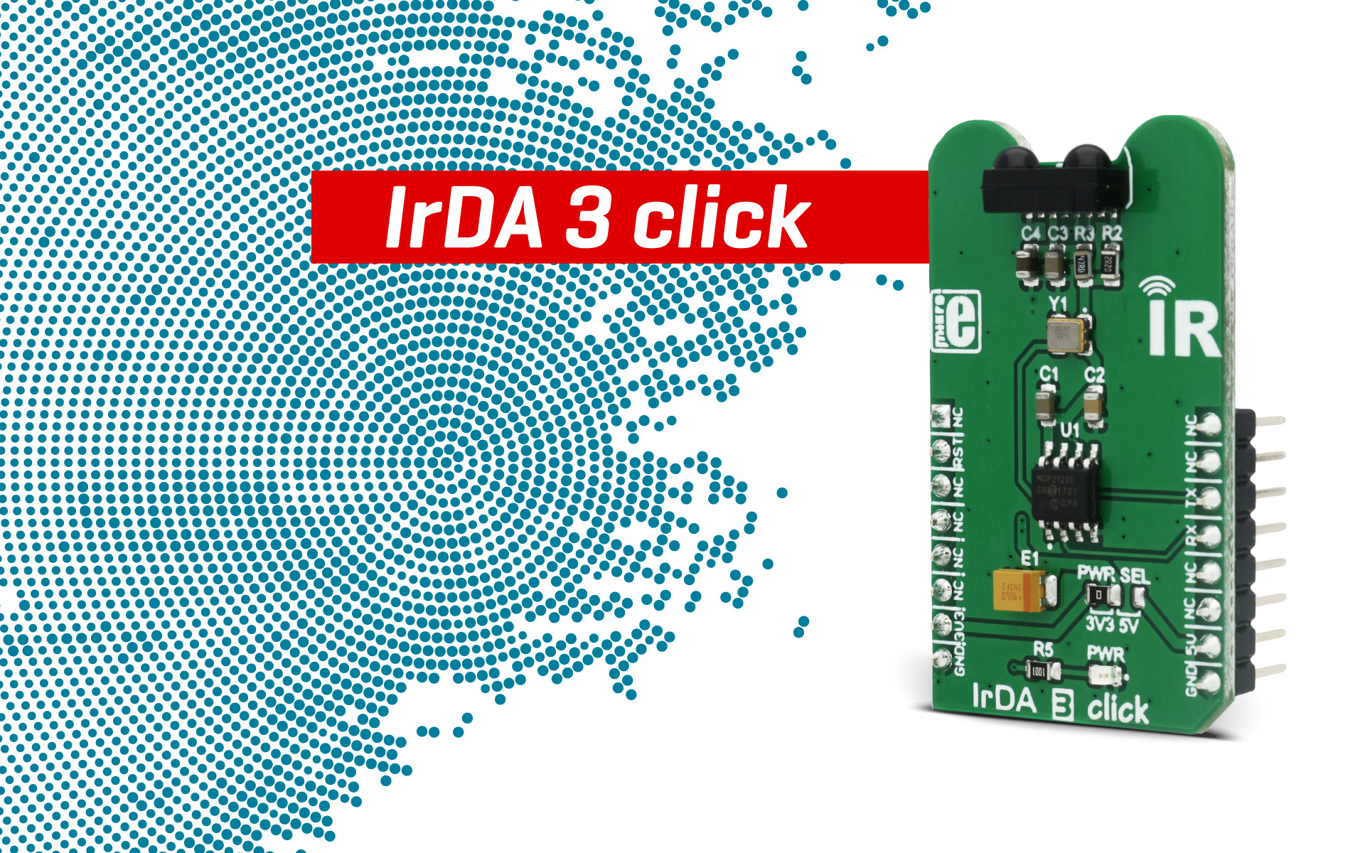IrDA 3 click - an intelligent IR transceiver device - MIKROE