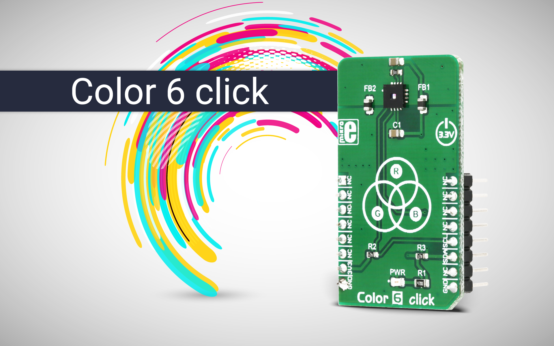 Color 6 click XYZ true color sensor MIKROE