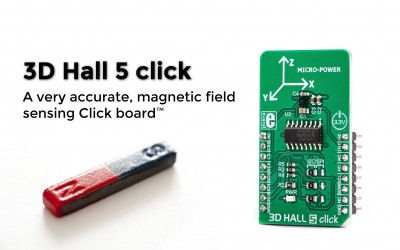 3D Hall 5 click: magnetic field sensing in all three axes