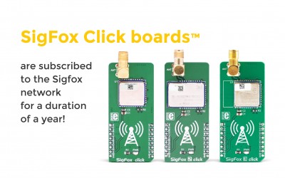 All SigFox Click boards™ are now subscribed to the Sigfox network!