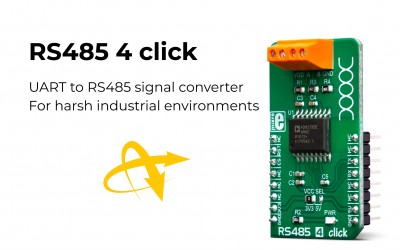 RS485 4 click for UART to RS485 signal conversion