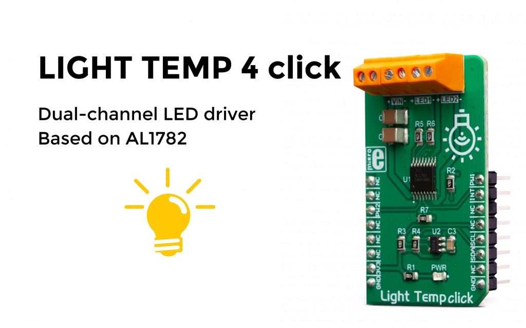 Light Temp Click, perfect solution for smart lighting applications