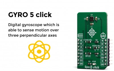 Digital gyroscope which is able to sense motion over three perpendicular axes