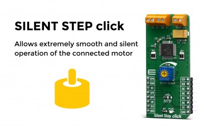 Silent Step Click featuring a high voltage controller/driver for two-phase bipolar stepper motor
