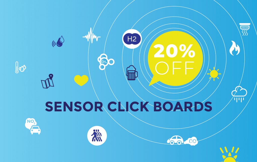  Special weekend offer - 20% off on all Sensor Click boards™