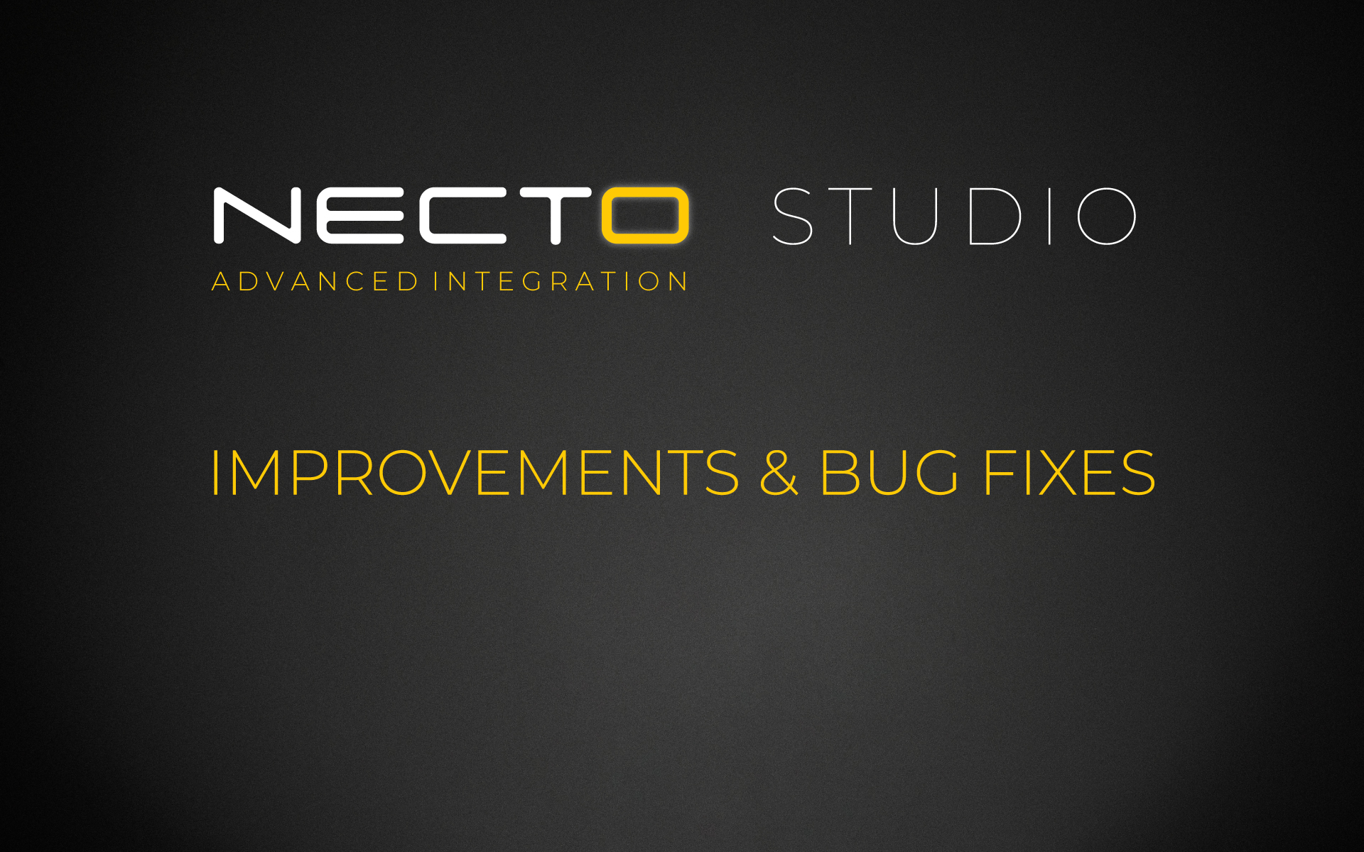 NECTO Studio – Improvements & Bug Fixes