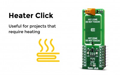 Heater Click designed with intention of PCB heater concept testing