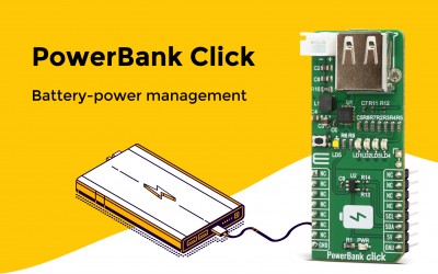 PowerBank Click featuring a 3A Li-Ion and Li-polymer battery charger