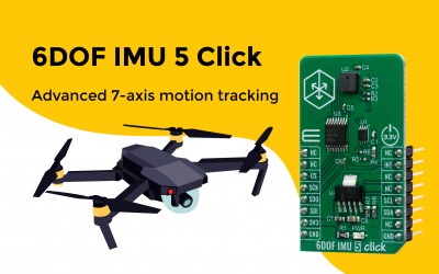 6DOF IMU 5 Click featuring a 6-axis inertial sensor