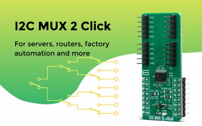 I2C MUX 2 Click featuring a 4-channel bidirectional translating I2C switch