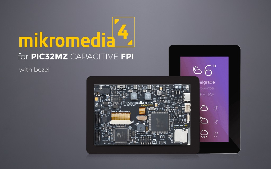 mikromedia 4 for PIC32MZ CAPACITIVE FPI with bezel