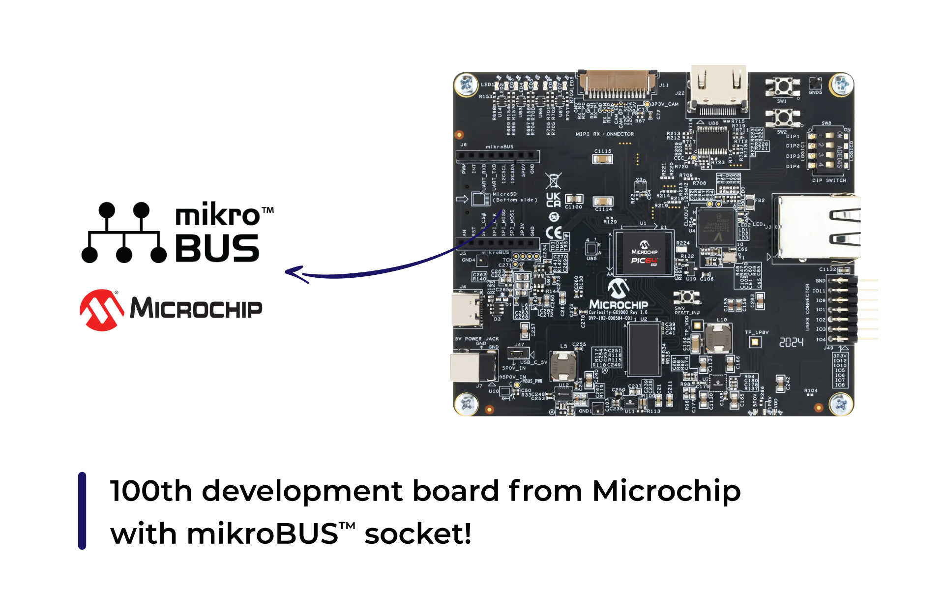 100th Microchip board with mikroBUS!
