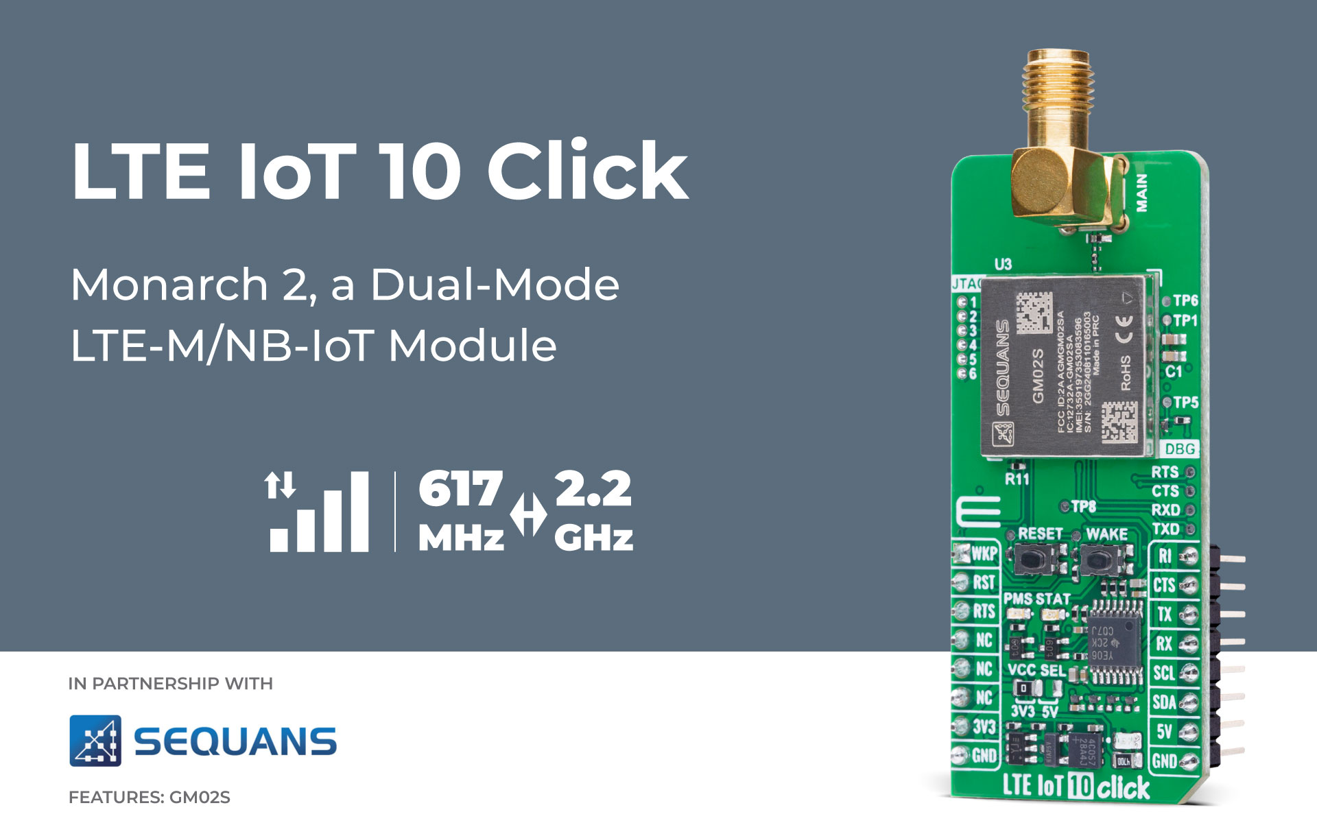 LTE IoT 10 Click for LTE-M and NB-IoT connectivity in industrial and ...