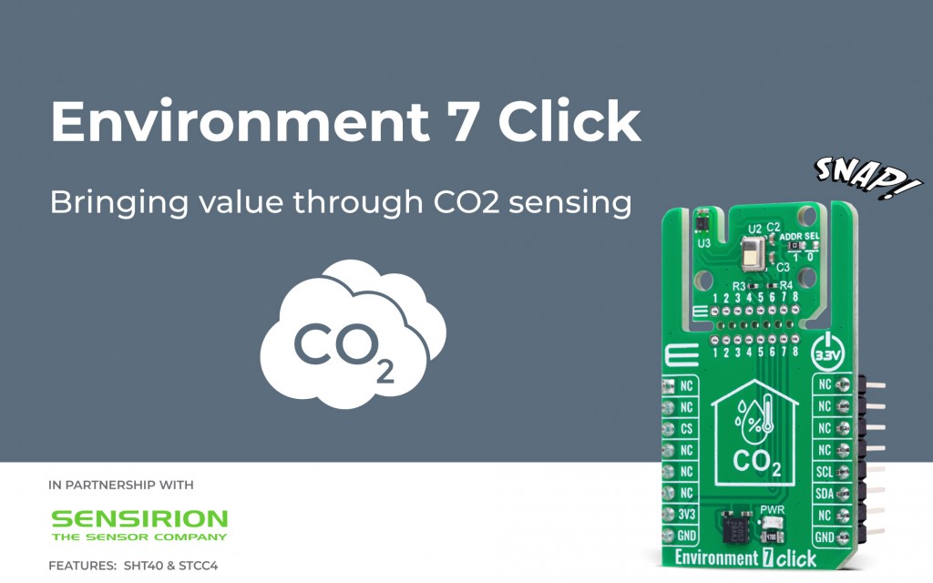 Environment 7 Click designed for indoor environmental monitoring
