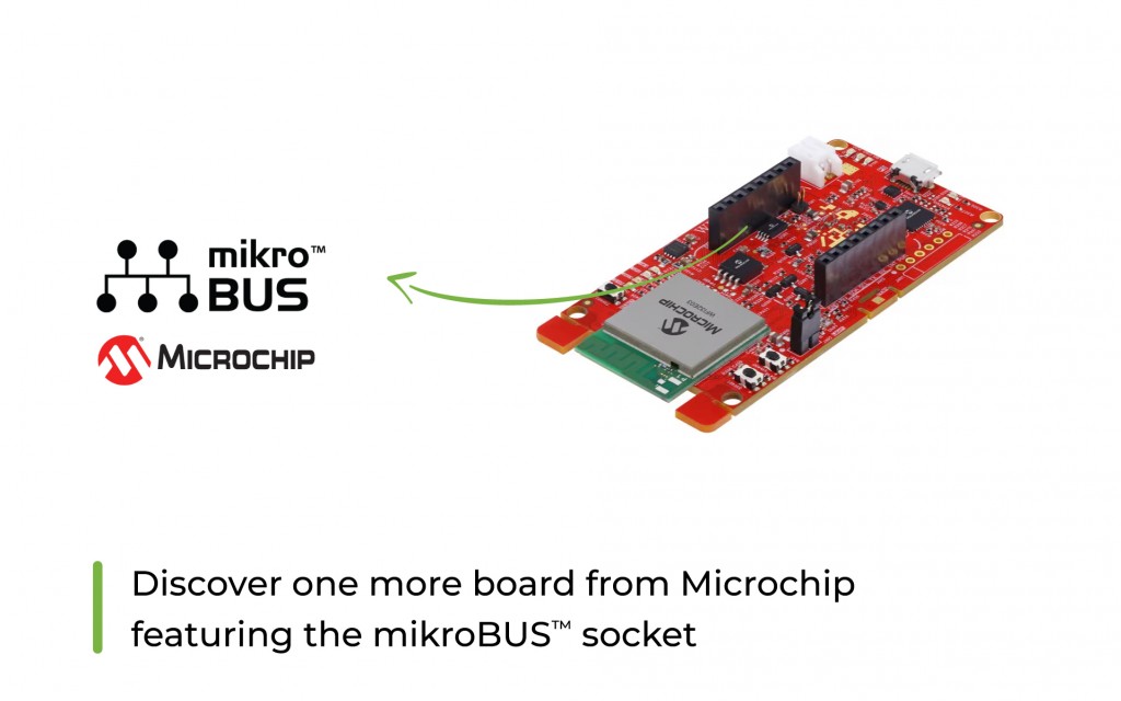 WFI32-IoT 2.0 Development Board from Microchip features mikroBUS™ scoket