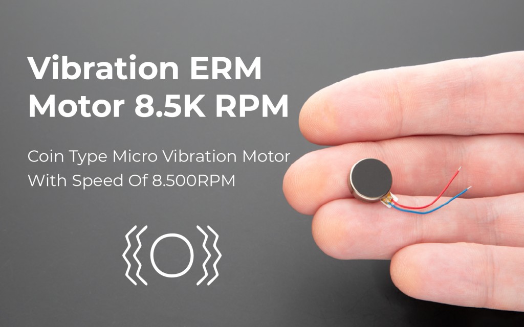 Vibration ERM Motor 8.5K RPM designed to provide strong haptic feedback in space-constrained electronics