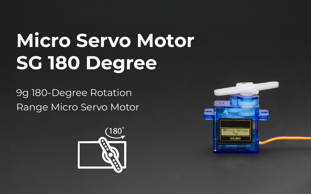 Micro Servo motor SG 180 degree for angular motion and reliable actuation in small embedded and robotic systems