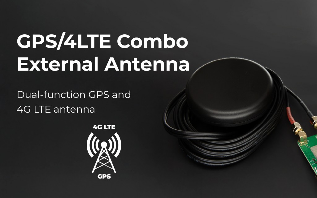 GPS/4LTE Combo External Antenna for dual-band GPS/LTE performance with omni-directional coverage