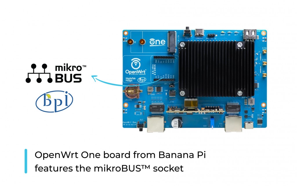 The first board from Banana Pi with mikroBUS™ socket