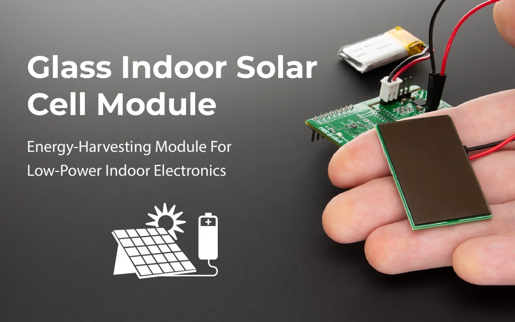 Glass Indoor Solar Cell Module (1-cell) for energy harvesting in indoor environments