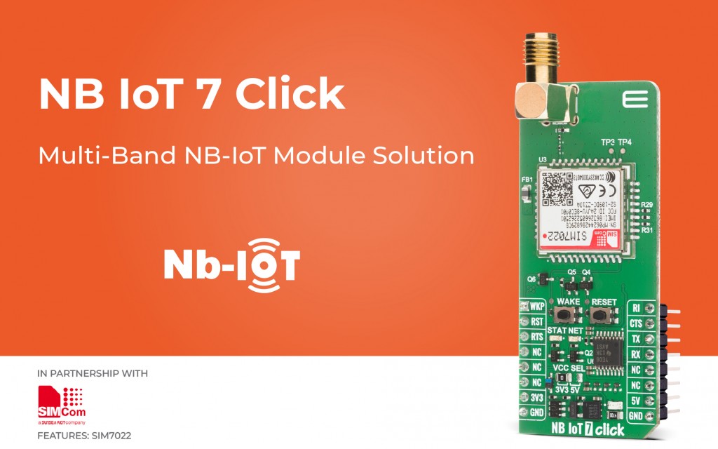 NB IoT 7 Click designed for ultra-low-power narrowband cellular IoT ...