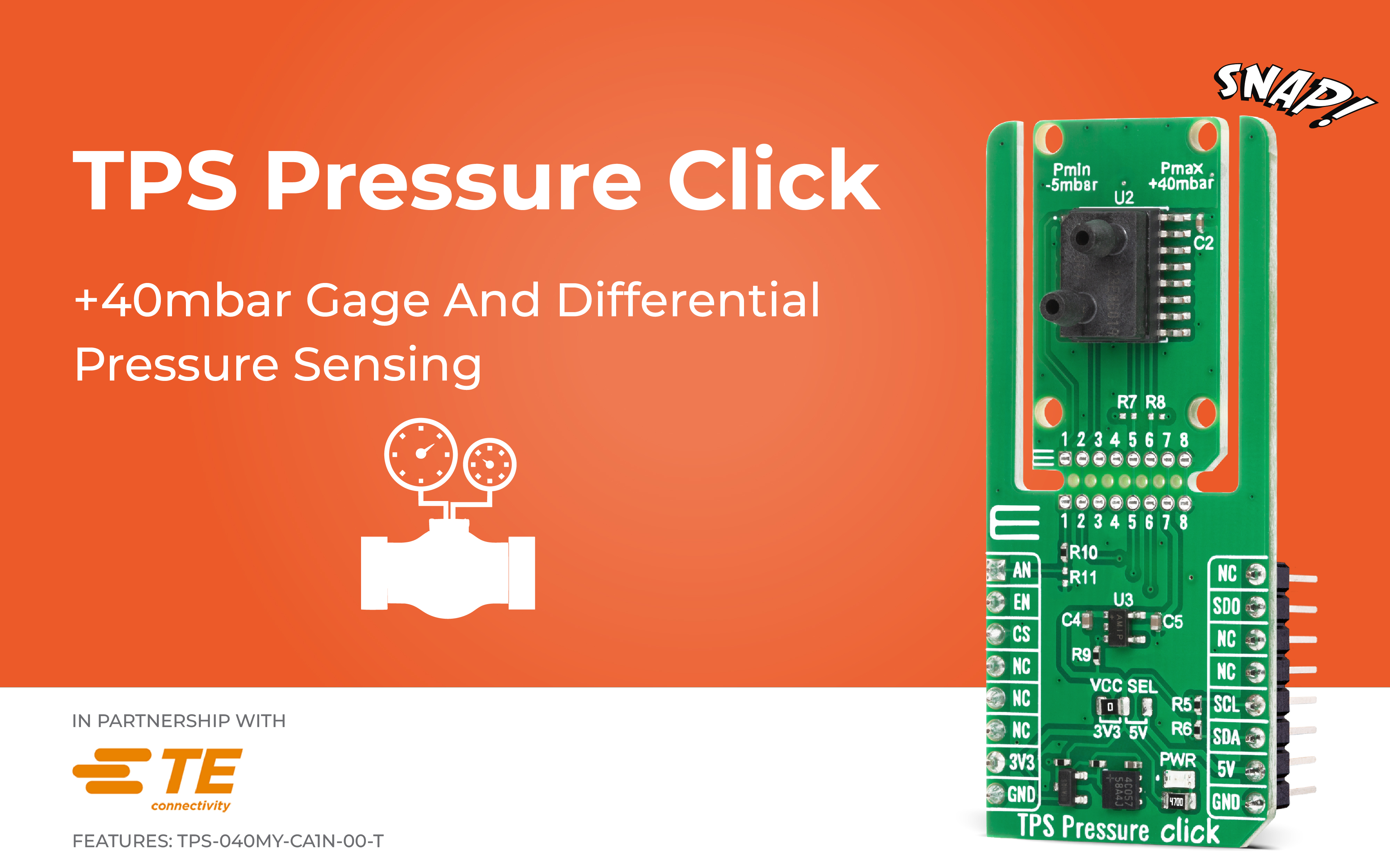 Pressure Tapping Sensor TPS Pressure Click - 040MY designed for gage and differential pressure ...
