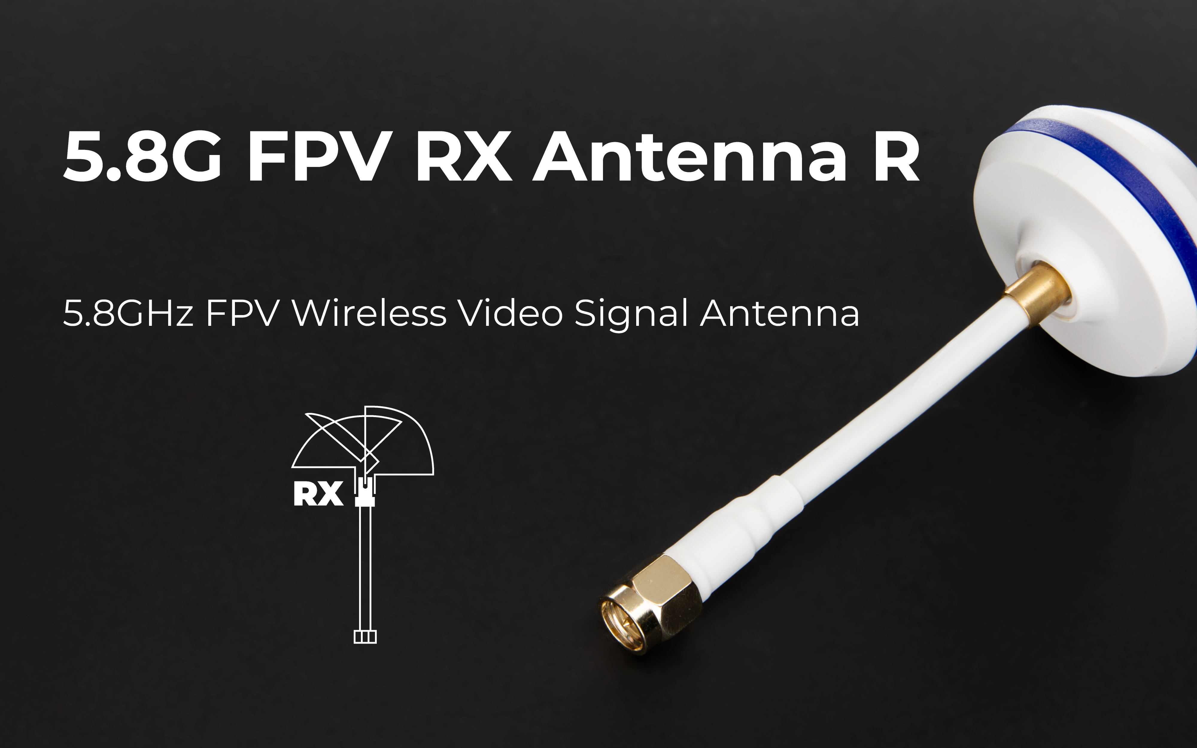 5.8G FPV RX Antenna R for reception of 5.8GHz FPV wireless video ...