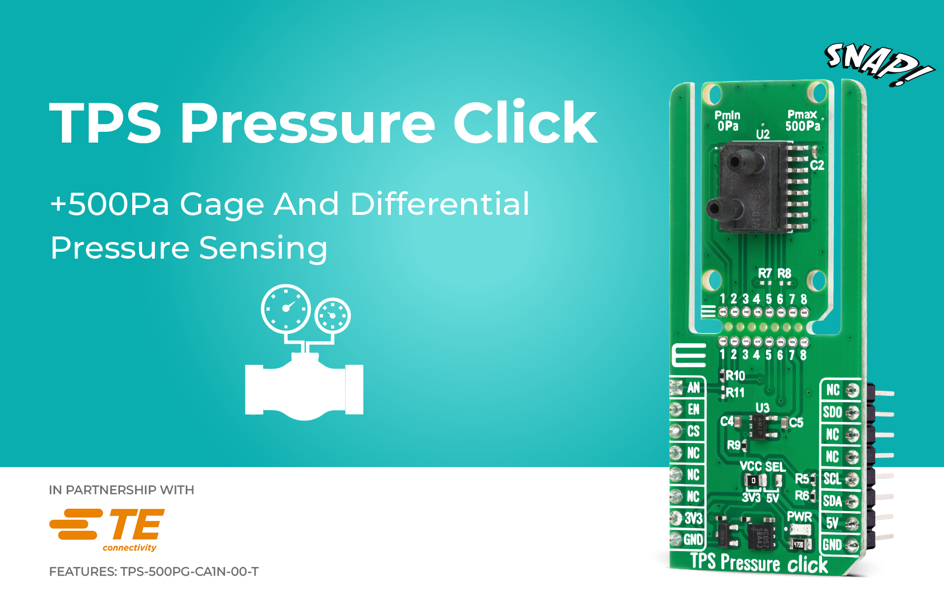 Click Tps TPS Pressure Click - 500PG designed for gage and differential pressure ...