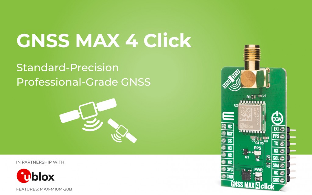 GNSS MAX 4 Click designed for professional-grade, standard-precision ...
